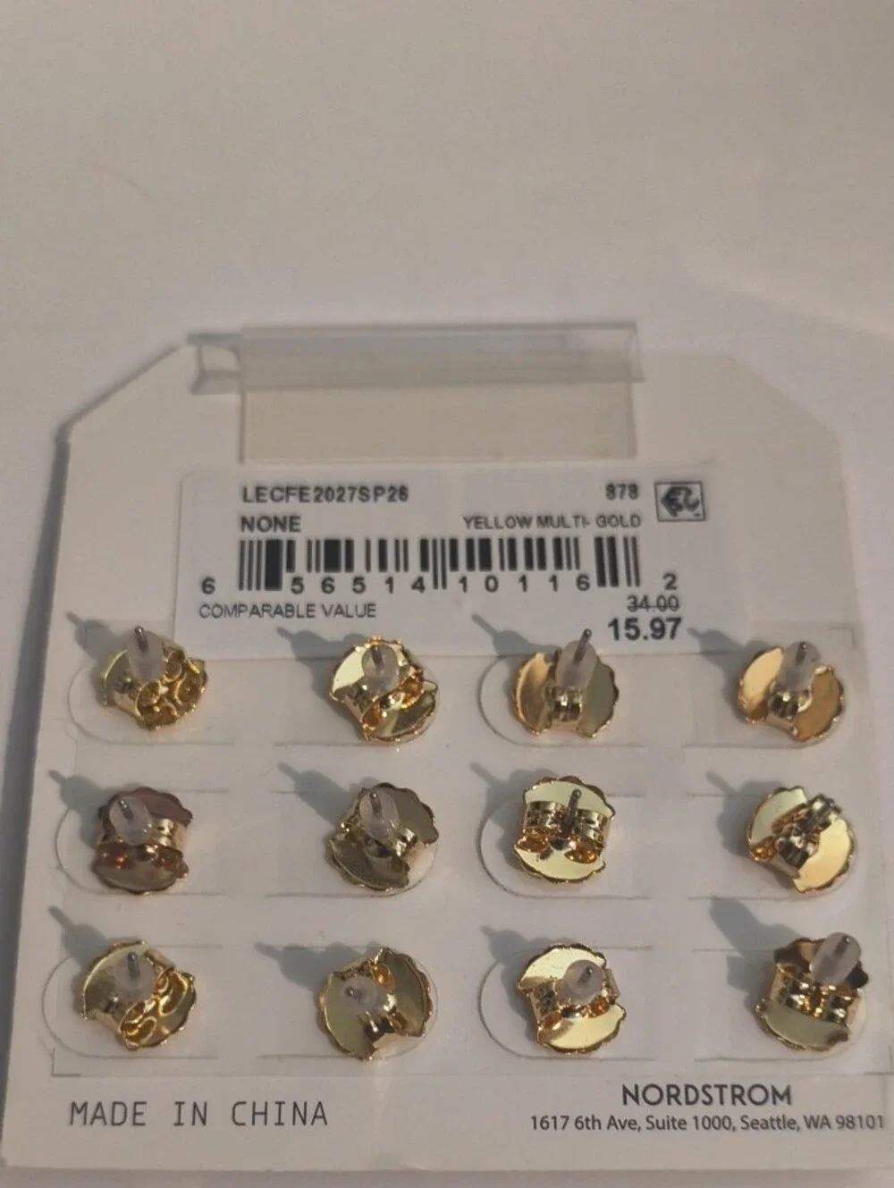 Leith Kids Pink, Yellow & White Easter Charm Earring Set